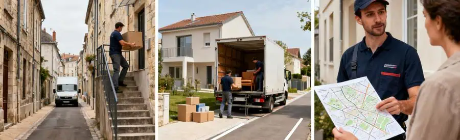 Comparaison accessibilité déménagement entre centre-ville ancien et quartiers résidentiels Chalon-sur-Saône