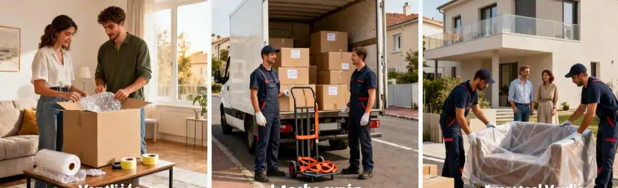Formules Demenagement Economique Standard La Roche Sur Yon Trois formules de déménagement à La Roche-sur-Yon : emballage personnel, chargement camion, déchargement complet