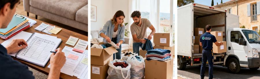 Organisation Demenagement Etapes Draguignan Organisation d'un déménagement à Draguignan en trois étapes : planification, tri des affaires et chargement professionnel