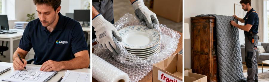 Triptyque préparation déménagement Abbeville : réservation anticipée, protection objets fragiles, couvertures meubles