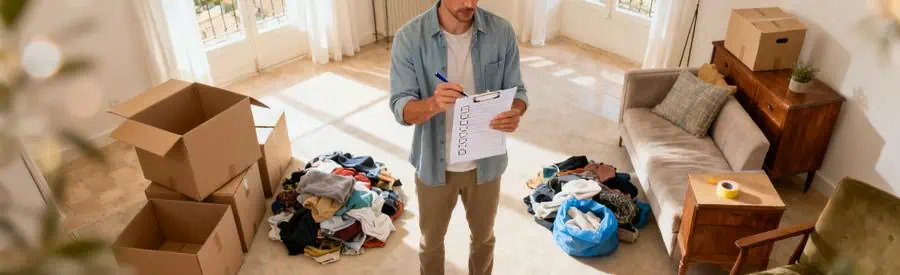 Preparation Tri Affaires Demenagement Marseille 2 Organisation méthodique du tri des affaires avant déménagement dans appartement marseillais du 2ème arrondissement