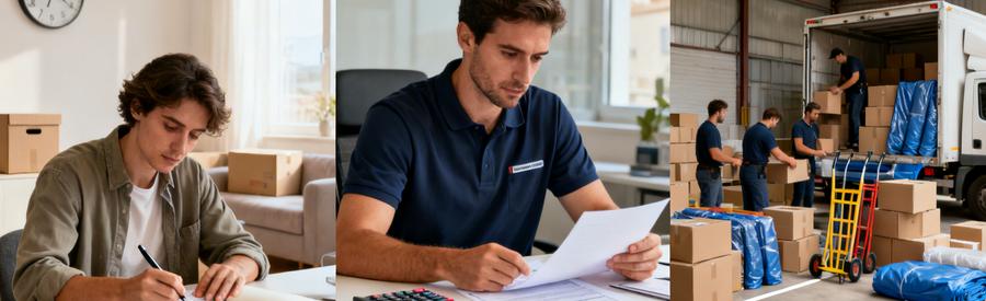 Processus de mise en relation avec déménageurs professionnels à Sanary-sur-Mer en trois étapes simples