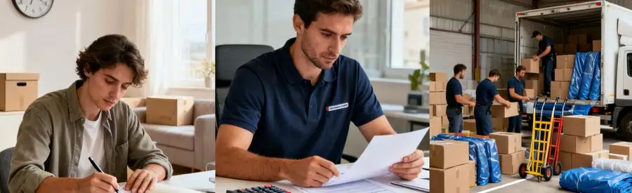 Processus de mise en relation avec déménageurs professionnels à Sanary-sur-Mer en trois étapes simples