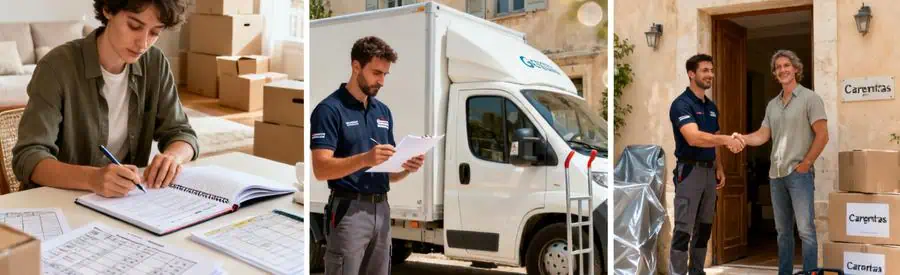 Trois étapes organisation déménagement Carpentras : préparation inventaire, consultation professionnelle, accord final