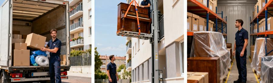 Services complémentaires déménagement : fourniture cartons, monte-meuble et garde-meuble à Vaulx-en-Velin