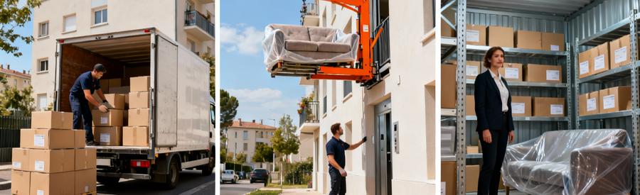 Services complémentaires déménagement : fourniture cartons, monte-meubles et garde-meubles à Vénissieux