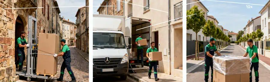 Déménagement dans différents quartiers de Castres : centre médiéval, bords de l'Agout et zone résidentielle moderne