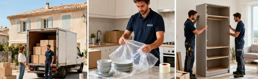 Trois formules de déménagement à Cavaillon : chargement simple, emballage professionnel et prestation complète