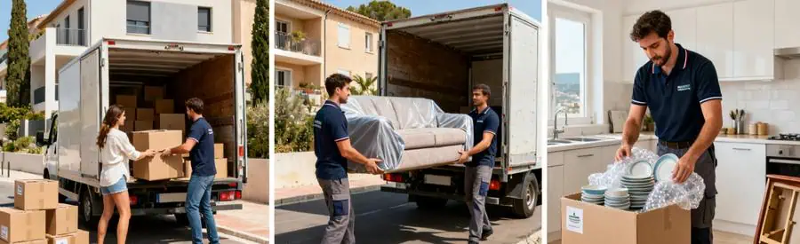 Comparaison trois formules déménagement La Garde : autonome, standard avec portage, premium avec emballage complet