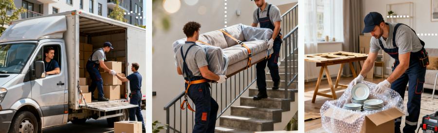 Comparaison visuelle de trois formules de service pour un déménagement à Caluire-et-Cuire