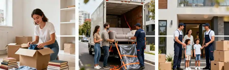 Trois situations de déménagement à Lyon 7ème : studio étudiant, appartement couple et maison familiale