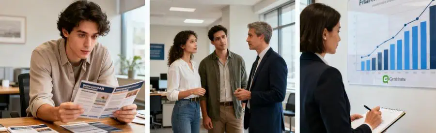 Composition illustrant les aides financières pour déménager en Corrèze, avec brochures, conseils et économies.