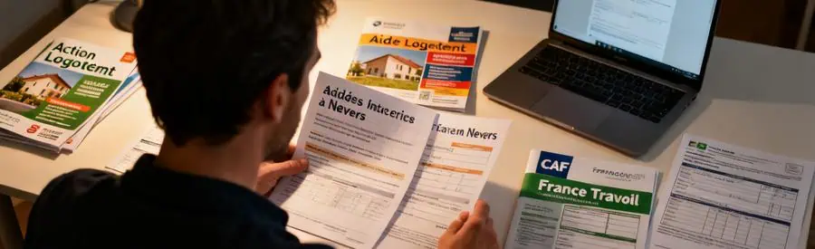 Personne examinant des documents sur les aides financières pour déménagement à Nevers, symbolisant l'organisation.