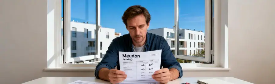 Personne examinant des documents pour comparer le budget de déménagement à Meudon.