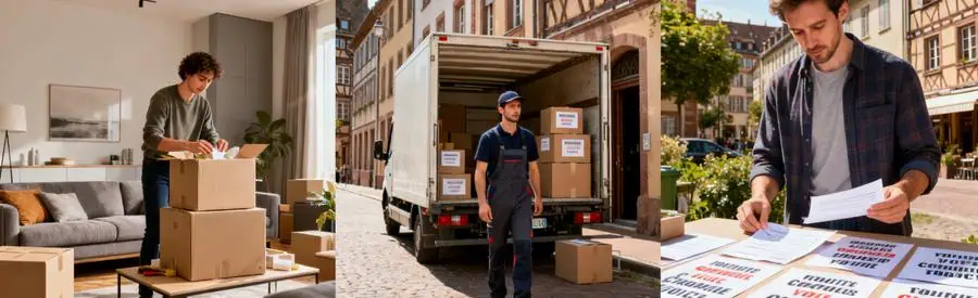 Colmar Deménagement Comparatif Offres Comparaison de formules de déménagement à Colmar, préparations et chargement de cartons.