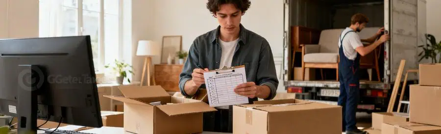 Personnes comparant des formules de déménagement à Bobigny, illustrant l'économie et le service premium.
