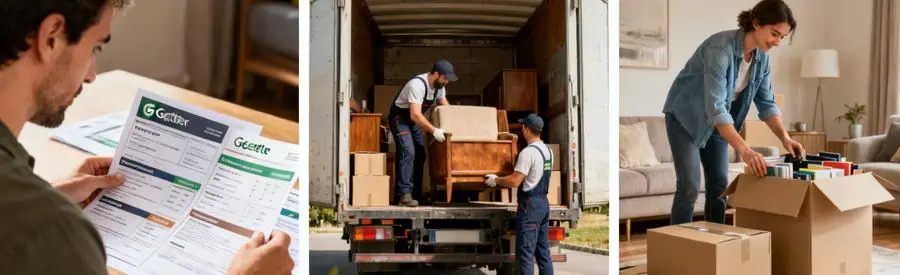 Comparaison des formules de déménagement en Yonne avec différents niveaux de prestation.