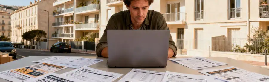 Comparaison Offres Demenagement Marseille 15eme Personne examinant plusieurs offres de déménagement, soulagée par la simplicité des choix à Marseille 15ème.