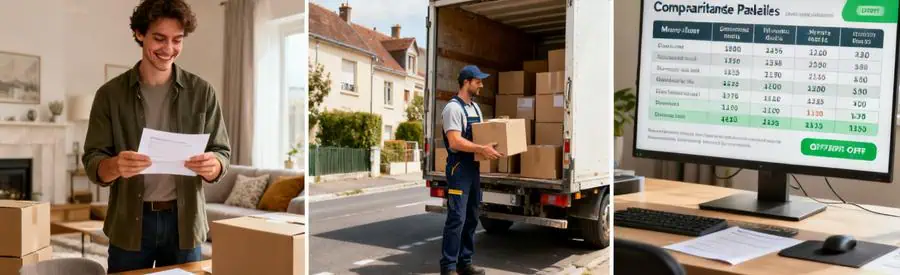 Comparaison Offres Demenagement Pas De Calais Comparaison des offres de déménagement dans le Pas-de-Calais avec des éléments visuels variés.