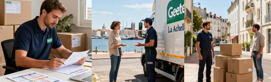 Comparaison Tarifs Demenagement La Rochelle Comparer les tarifs des déménageurs à La Rochelle, mise en scène d'interactions et d'organisation.