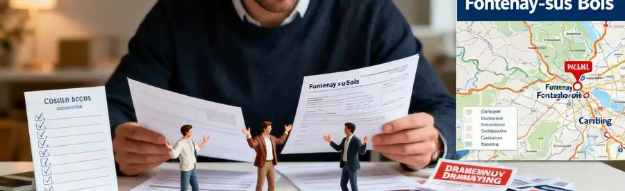 Personne examinant plusieurs offres de déménagement à Fontenay-sous-Bois, ambiance organisée et rassurante.