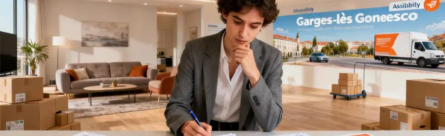 Personne examinant des documents pour comparer le coût d'un déménagement à Garges-lès-Gonesse.