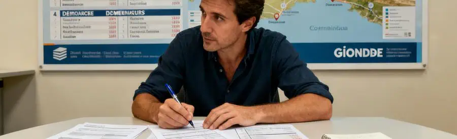 Demande Offres Demenagement Gironde Personne remplissant un formulaire pour comparer des offres de déménageurs en Gironde.