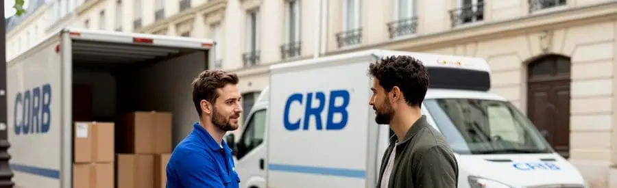 Déménagement Paris 1er arrondissement : rencontre entre le chef d'équipe et le client aux Halles