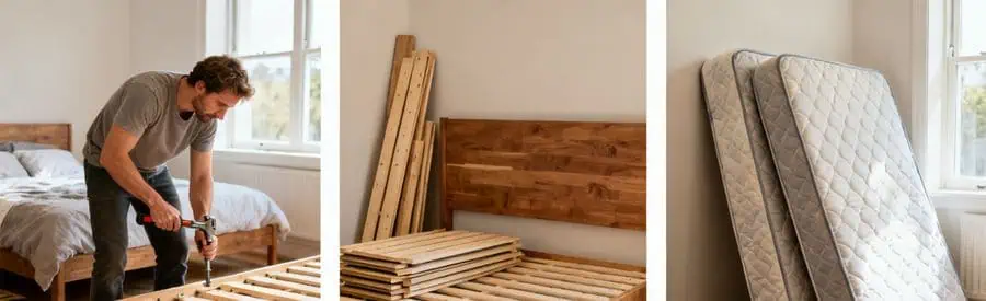 Démonter le Lit et le Sommier Démontage d'un lit et sommier avant déménagement