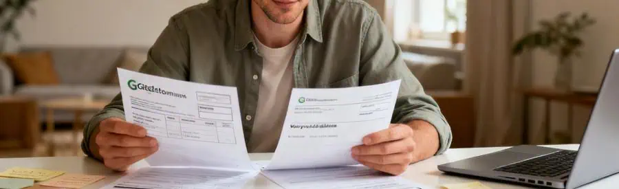 Personne examinant des documents pour obtenir des offres de déménagement en Indre en 3 étapes.