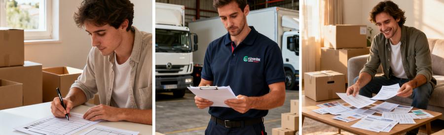 Processus en trois étapes de mise en relation avec déménageurs professionnels en Vendée