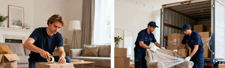 Formules déménagement Narbonne économique et premium déménagement Narbonne - formule économique emballage soi-même vs formule premium tout compris