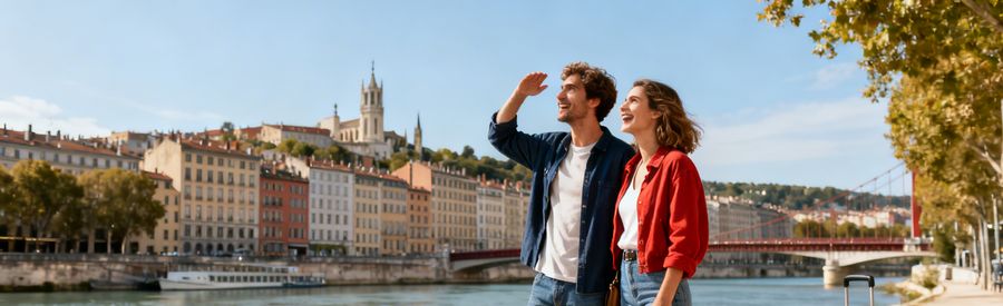Couple arrivant a Lyon apres demenagement depuis Paris