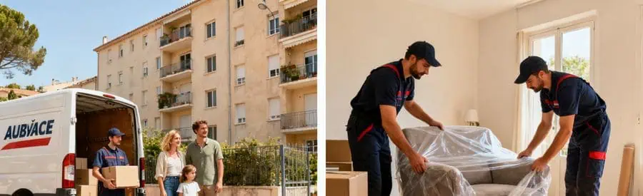 installation dans les quartiers de Aubagne