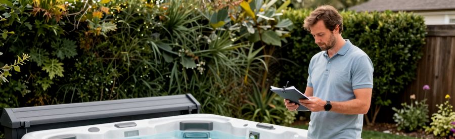 propriétaire hésitant entre déménager son spa seul ou faire appel à un pro